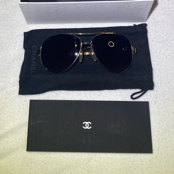CHANEL Accessories - Authentic Chanel Aviator Sunglasses